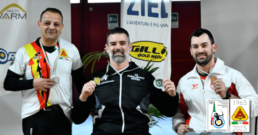 25-26 gennaio 2025: “Per Gangarossa è Argento ai Campionati Italiani Indoor Para Archery”